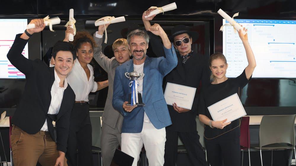 Award recipients at a successfully organized ceremony